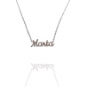 Collar con nombre de Marta en Acero Hipoalergénico 316l