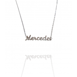 Collar con nombre de Mercedes en Acero Hipoalergénico 316l