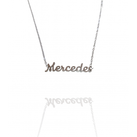 Collar con nombre de Mercedes en Acero Hipoalergénico 316l
