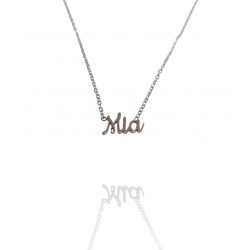 Collar con nombre de Mía en Acero Hipoalergénico 316l