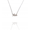 Collar con nombre de Mía en Acero Hipoalergénico 316l