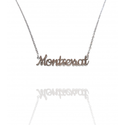 Collar con nombre de Montserrat en Acero Hipoalergénico 316l