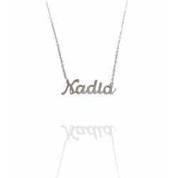 Collar con nombre de Nadia en Acero Hipoalergénico 316l