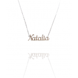 Collar con nombre de Natalia en Acero Hipoalergénico 316l