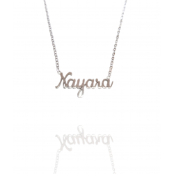 Collar con nombre de Nayara en Acero Hipoalergénico 316l