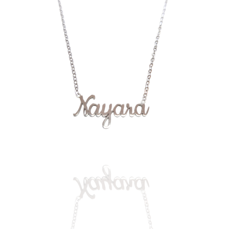 Collar con nombre de Nayara en Acero Hipoalergénico 316l