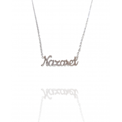 Collar con nombre de Nazaret en Acero Hipoalergénico 316l
