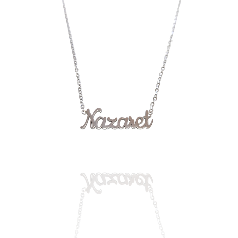 Collar con nombre de Nazaret en Acero Hipoalergénico 316l