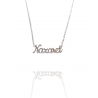 Collar con nombre de Nazaret en Acero Hipoalergénico 316l