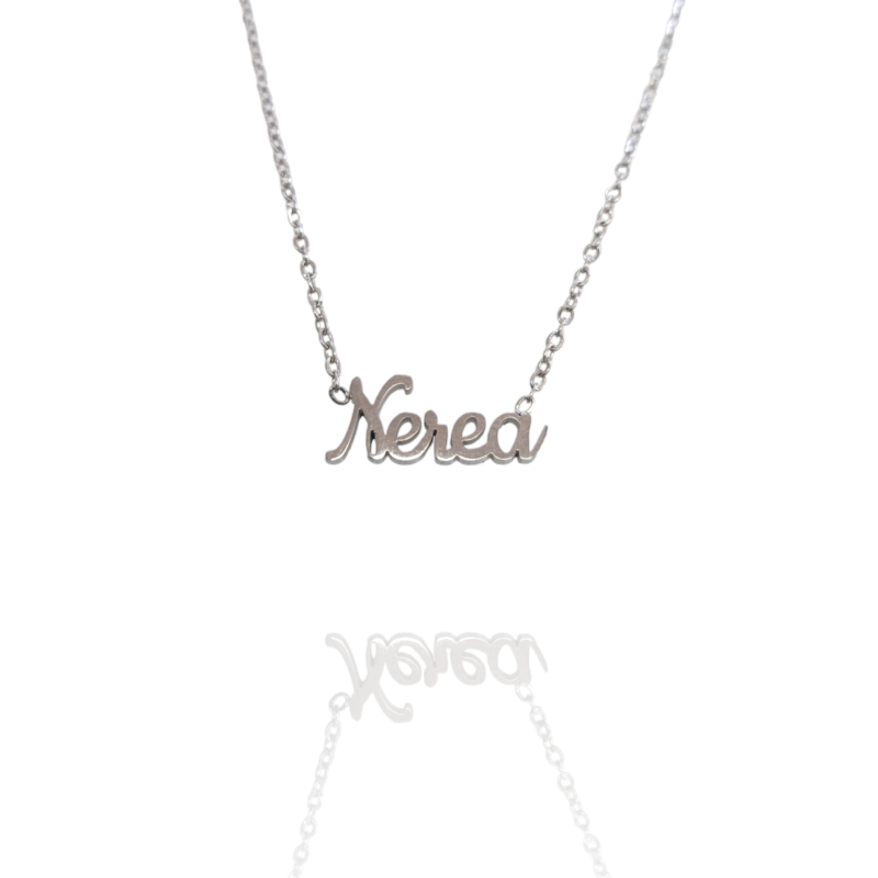 Collar con nombre de Nerea en Acero Hipoalergénico 316l