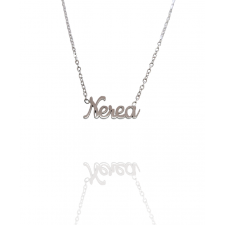 Collar con nombre de Nerea en Acero Hipoalergénico 316l