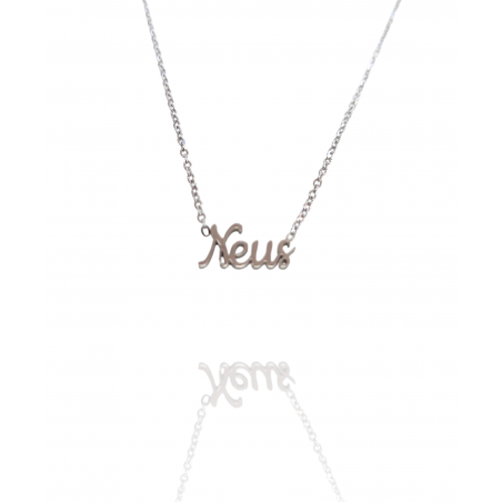 Collar con nombre de Neus en Acero Hipoalergénico 316l