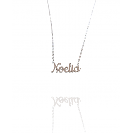 Collar con nombre de Noelia en Acero Hipoalergénico 316l