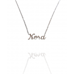 Collar con nombre de Nora en Acero Hipoalergénico 316l