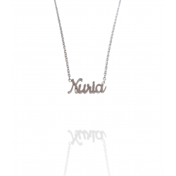 Collar con nombre de Nuria en Acero Hipoalergénico 316l
