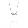 Collar con nombre de Nuria en Acero Hipoalergénico 316l