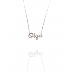 Collar con nombre de Olga en Acero Hipoalergénico 316l
