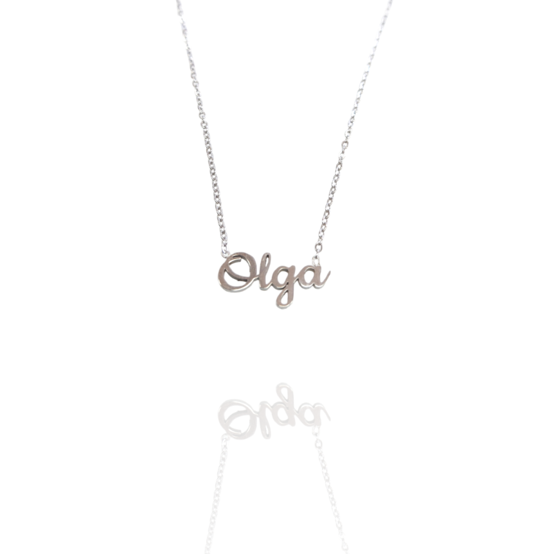 Collar con nombre de Olga en Acero Hipoalergénico 316l
