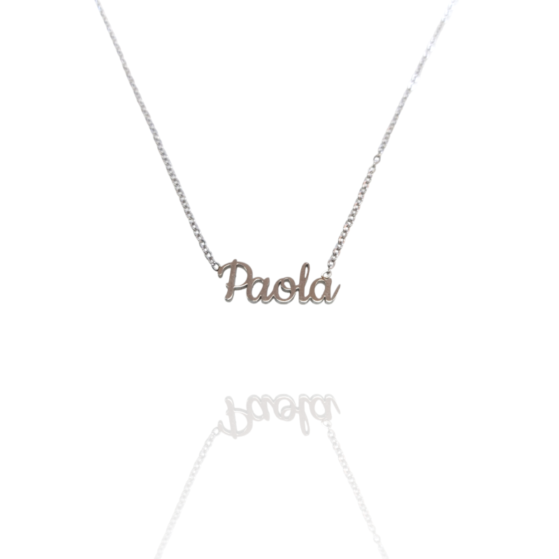 Collar con nombre de Paola en Acero Hipoalergénico 316l