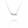 Collar con nombre de Paola en Acero Hipoalergénico 316l