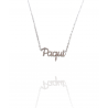 Collar con nombre de Paqui en Acero Hipoalergénico 316l