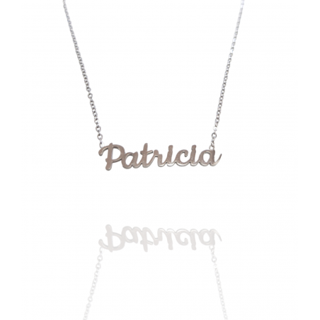 Collar con nombre de Patricia en Acero Hipoalergénico 316l