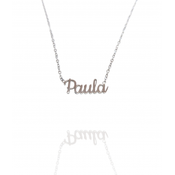 Collar con nombre de Paula en Acero Hipoalergénico 316l