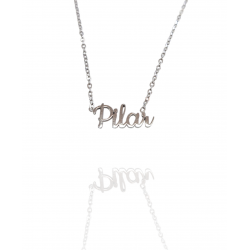 Collar con nombre de Pilar en Acero Hipoalergénico 316l