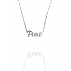 Collar con nombre de Puri en Acero Hipoalergénico 316l