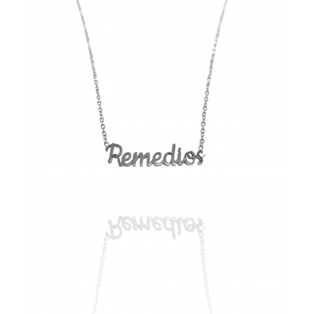 Collar con nombre de Remedios en Acero Hipoalergénico 316l