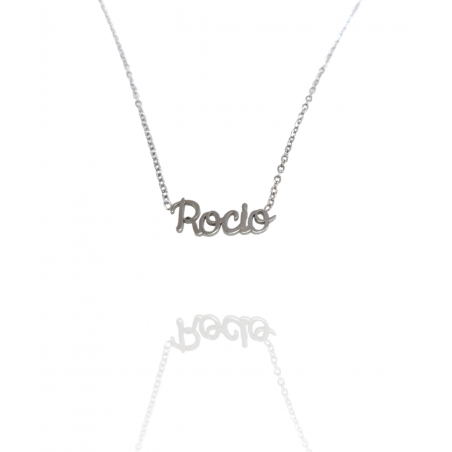 Collar con nombre de Rocío en Acero Hipoalergénico 316l