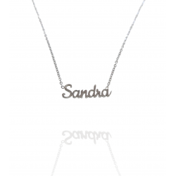 Collar con nombre de Sandra en Acero Hipoalergénico 316l