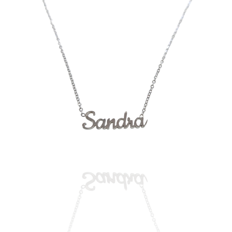 Collar con nombre de Sandra en Acero Hipoalergénico 316l