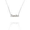 Collar con nombre de Sandra en Acero Hipoalergénico 316l