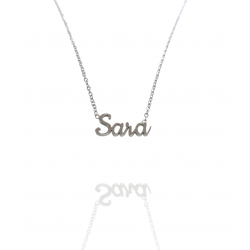 Collar con nombre de Sara en Acero Hipoalergénico 316l