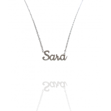 Collar con nombre de Sara en Acero Hipoalergénico 316l