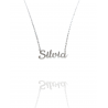 Collar con nombre de Silvia en Acero Hipoalergénico 316l