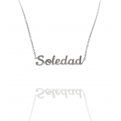 Collar con nombre de Soledad en Acero Hipoalergénico 316l
