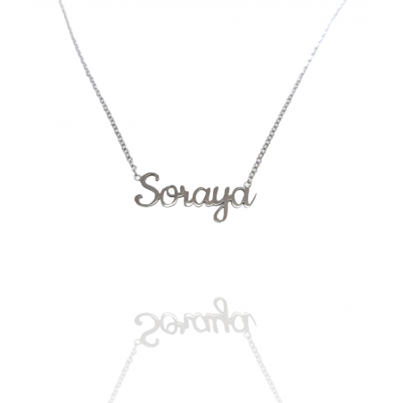 Collar con nombre de Soraya en Acero Hipoalergénico 316l