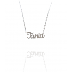 Collar con nombre de Tania en Acero Hipoalergénico 316l