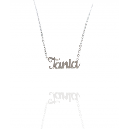 Collar con nombre de Tania en Acero Hipoalergénico 316l