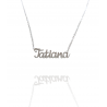 Collar con nombre de Tatiana en Acero Hipoalergénico 316l