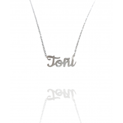 Collar con nombre de Toñi en Acero Hipoalergénico 316l