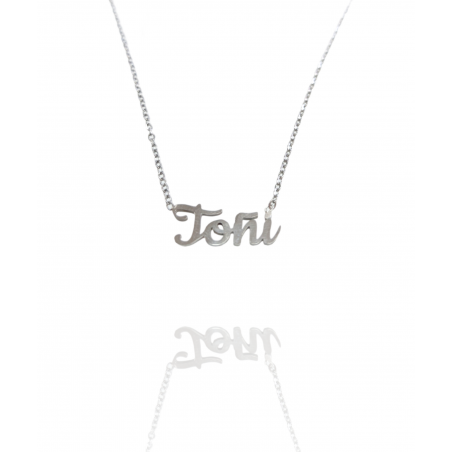 Collar con nombre de Toñi en Acero Hipoalergénico 316l