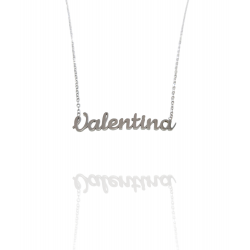 Collar con nombre de Valentina en Acero Hipoalergénico 316l