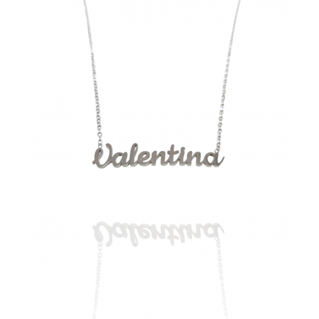 Collar con nombre de Valentina en Acero Hipoalergénico 316l