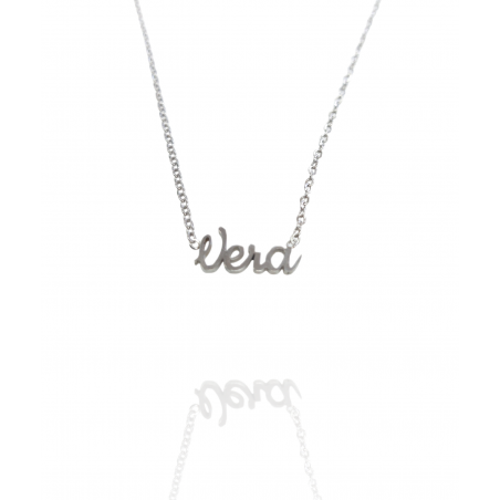 Collar con nombre de Vera en Acero Hipoalergénico 316l