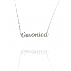 Collar con nombre de Verónica en Acero Hipoalergénico 316l