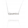 Collar con nombre de Verónica en Acero Hipoalergénico 316l