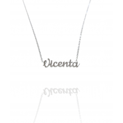 Collar con nombre de Vicenta en Acero Hipoalergénico 316l